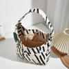 Niche Design New Women's Bag Striped Contrasting Color Handbag Canvas Soft-sided Tote Bag Cute Large-capacity Shoulder Bag