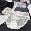 Women's Summer Sexy Jacquard Mesh Flounder High-open Briefs