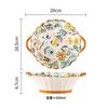 Flower Pattern Ceramic Plates Home Porcelain Tableware Exquisite Fruit Salad Plates Kitchen Accessories Dinner Plates and Dishes