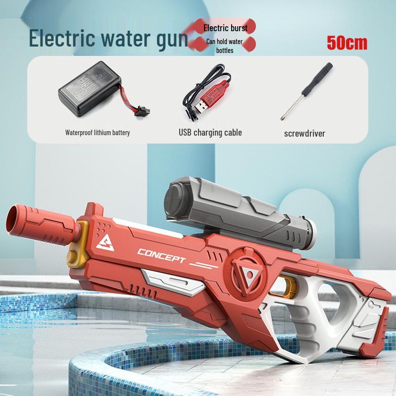 

Электрический водяной пистолет для летних игр на открытом воздухе - Автоматический и непрерывный огонь