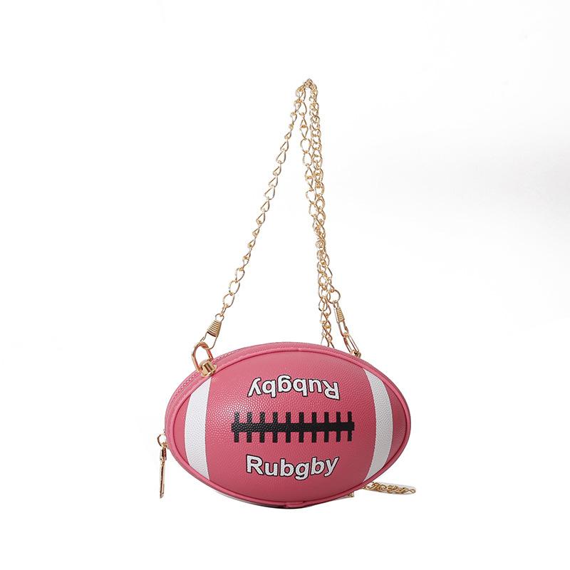 Small Rugby Ladies Street Bag Shoulder Chain Clutch Bag Purse