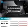 Real Soft Carbon Fiber Sticker For Toyota Tundra 2022 2023 2024 2025 Car Headlight Switch Outer Frame Interior Trim Accessories