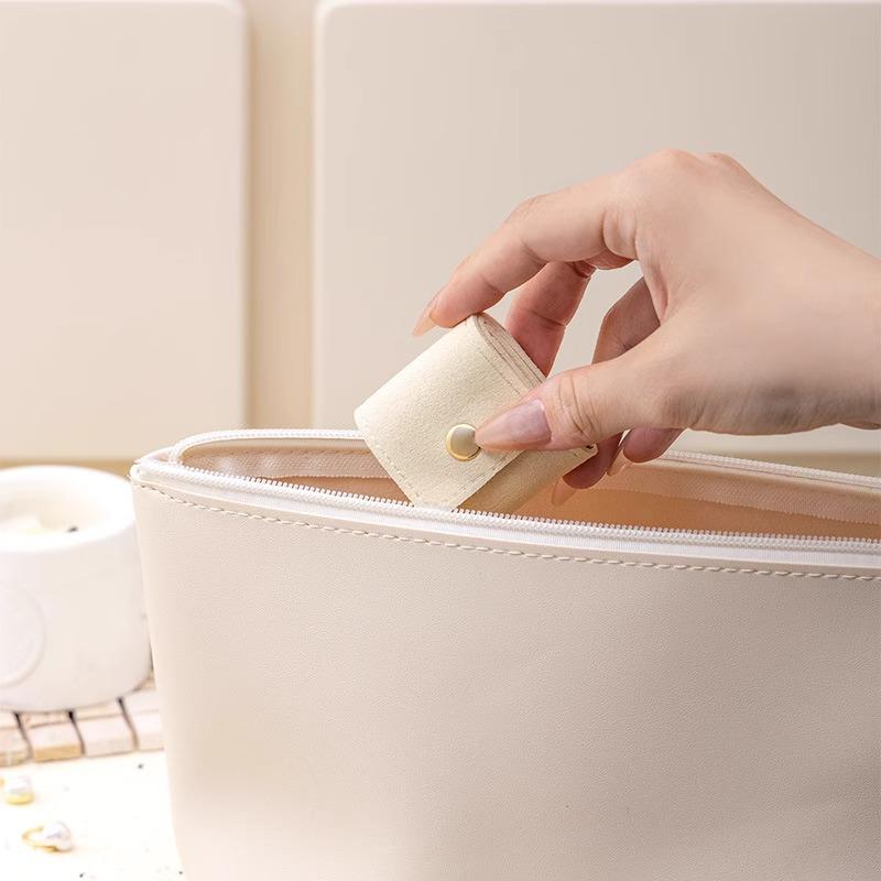 Neuankömmling: Samt Schmuckaufbewahrungsbeutel - Tragbarer, unterteilter & eleganter Ring-Organizer für Reisen