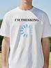 I'm Thinking For It Nerds Engineers Loading Vintage Anime T-Shirt Unisex Casual Short Sleeve Te