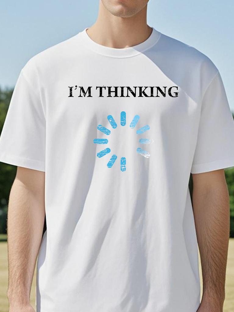 I'm Thinking For It Nerds Engineers Loading Vintage Anime T-Shirt Unisex Casual Short Sleeve Te