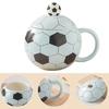 Kreativer Fußball-Form Trinkbecher 14oz Keramik-Fußballbecher Für Partys DekorationUnd Sammlerstücke