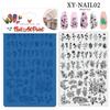 Nail Art Printing Steel Plate Lace Butterfly Pattern Flower French Large Transfer Silicone Seal Steel Plate Printing Rubber Plate