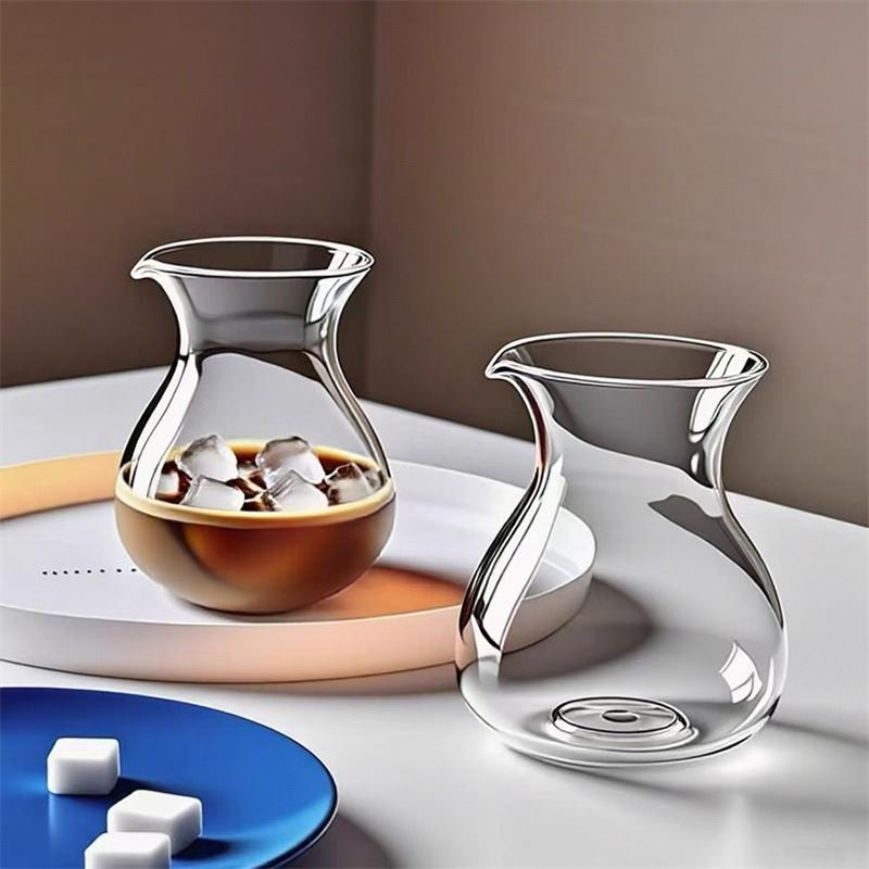 600ml Hand-brewed Glass Coffee Pot Ice Coffee Carafe Sharing Pot Coffee Maker Barista Tools