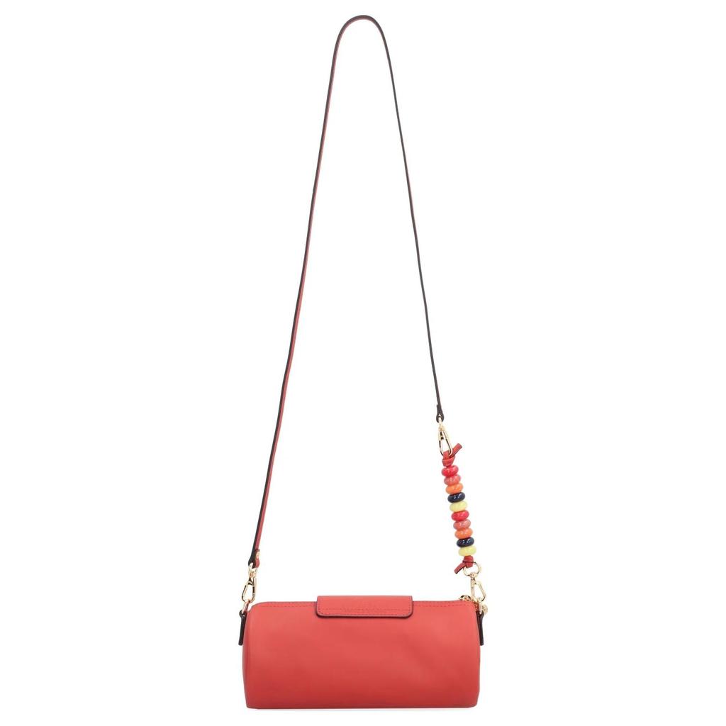 Longchamp Le Pliage Xtra Pearl Detail Gold Hardware Leather Shoulder Crossbody Bag Small Women Bags Ochre 10242HER003