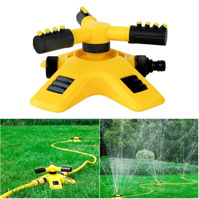 360° Auto-Rotating Lawn Irrigation Sprinkler Water-Saving Three-way Yard Coverage Sprayer Plastic Plant Watering Sprayer Yard