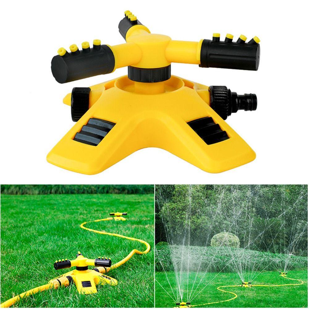 360° Auto-Rotating Lawn Irrigation Sprinkler Water-Saving Three-way Yard Coverage Sprayer Plastic Plant Watering Sprayer Yard