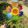1Pcs Outdoor Kid Toy Sequin Flower Shaped Laser Handheld Windmill Home Garden Decoration Wind Spinner Whirligig Yard Decor