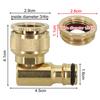 90-degree Connector Brass Hose Connection Garden Quick Coupling Adapter