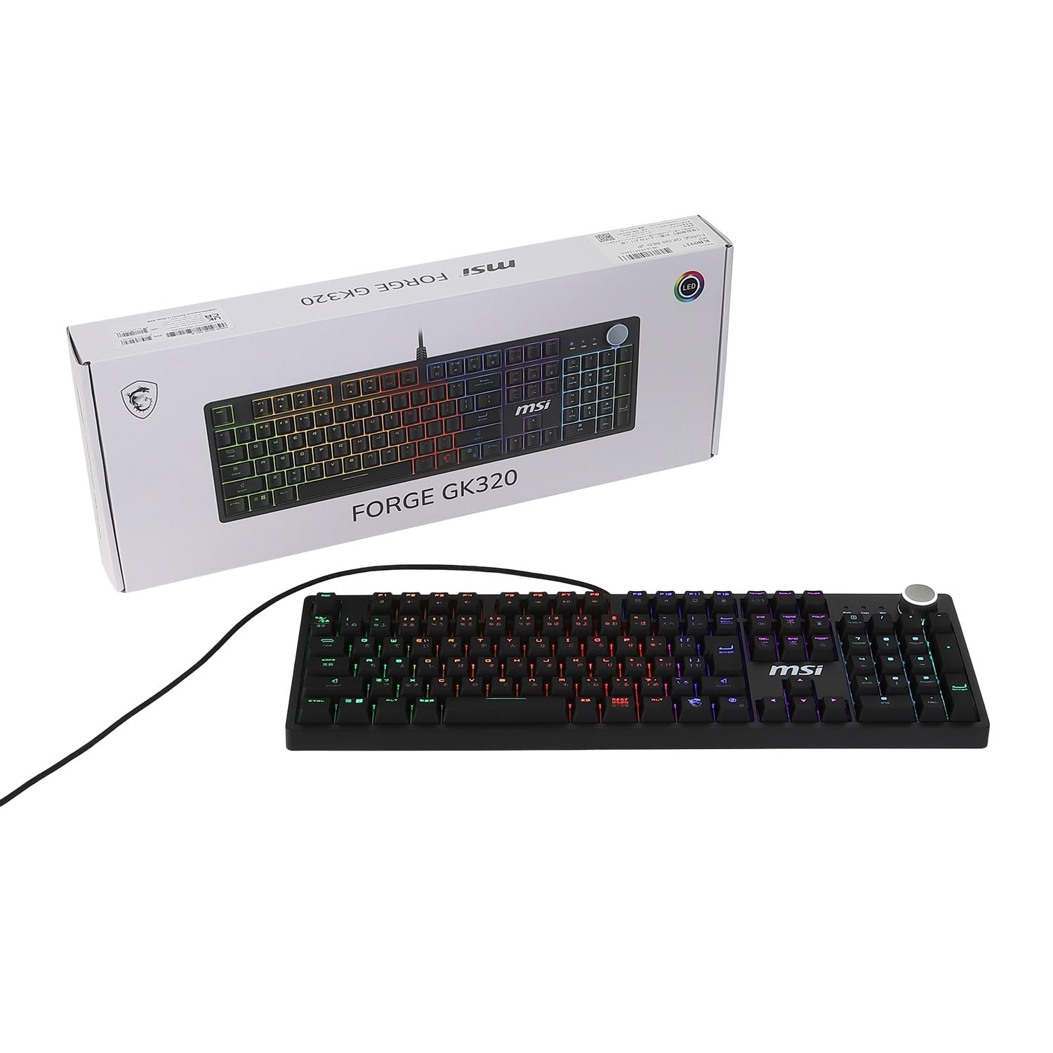 

MSI FORGE GK320 RED JP Mechanical RGB Gaming Keyboard with Japanese Layout and Compatible Hot-Swap (KB0927)