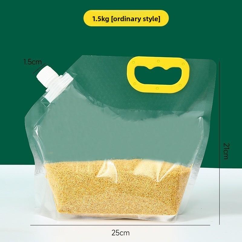 Sealed Bags for Storing Grains and Cereals, Food-grade Hand-held Spout Bags for Household Rice Packaging