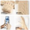 Winter touch screen gloves adult women's knitted gloves piled thickened cold-proof cycling warm gloves