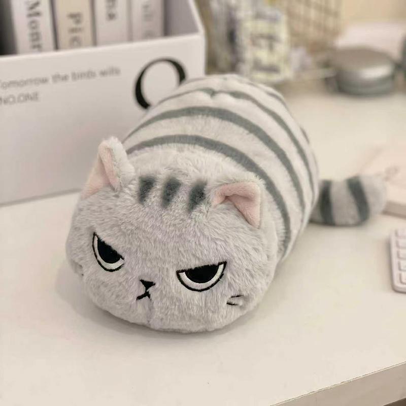 Cartoon Animals Plush Pencil Case Soft And Cute Creative For Girls Niche Student Stationery Desktop Pencil Storage Bag