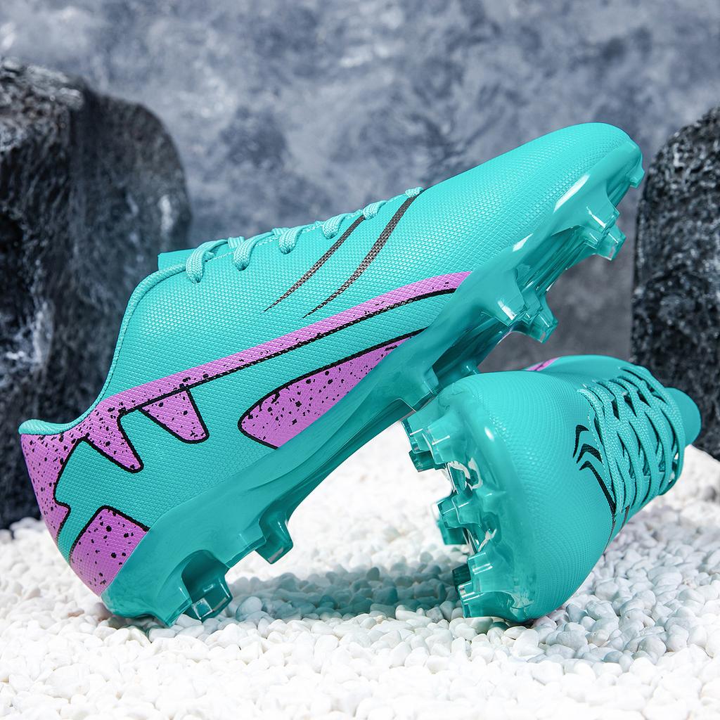 Low-top football shoes for children, boys and students, girls, broken nails, green training shoes, club game football shoes