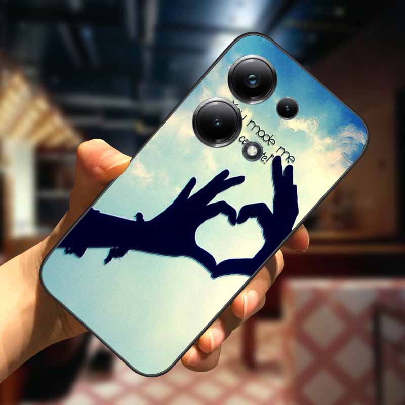 For Xiaomi Redmi Note 13 13pro 5G Case 3D Relief Flower Emboss Soft Silicone Cover For Redmi Note 13 pro Plus Owl interest Cases