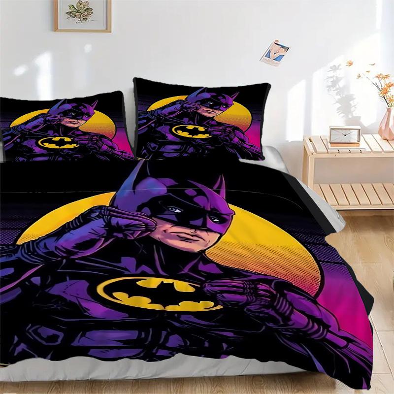 

3pcs Batman, Superhero Duvet Cover Set (1 Duvet Cover + 2 Pillowcases, No Core) - Comfortable, And Breathable Bedroom Decoration yy251104041 135x200cm