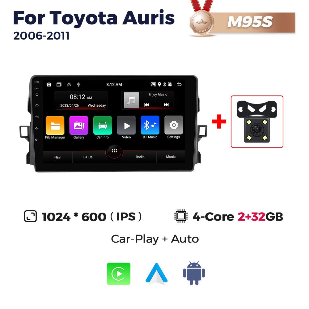 Radio auto Android 8 + 256G pentru Toyota Auris 2006-2011 Player video multimedia BT Wireless Carplay Auto Stereo GPS 2Din Unitate principală