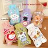 Cute Cartoon Teddy Fleece Hot Water Bottle - Winter Hand Warmer and Belly Warmer for Girls