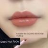 Double-Ended Lip Liner and Brush In Cinnamon Color, Waterproof and Long-Lasting, Two-In-One Lipstick In Nude Coffee Milk Tea Color