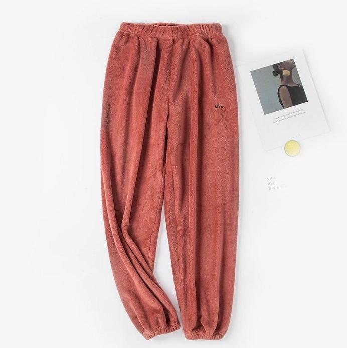 Women's Winter Coral Fleece Pajama Pants - Fleece-Lined, Thick, and Cozy Sleepwear