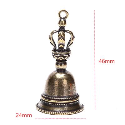 פליז מלאכת יד Magic Bell Wind Bell מחזיק מפתחות פעמון ברונזה טיבטי