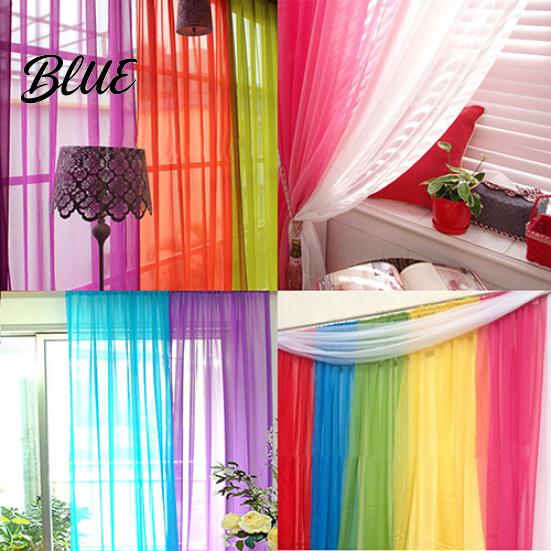 Lightweight Gauzy Valances Sheer Home Curtain Drape Door Window Wedding Decor