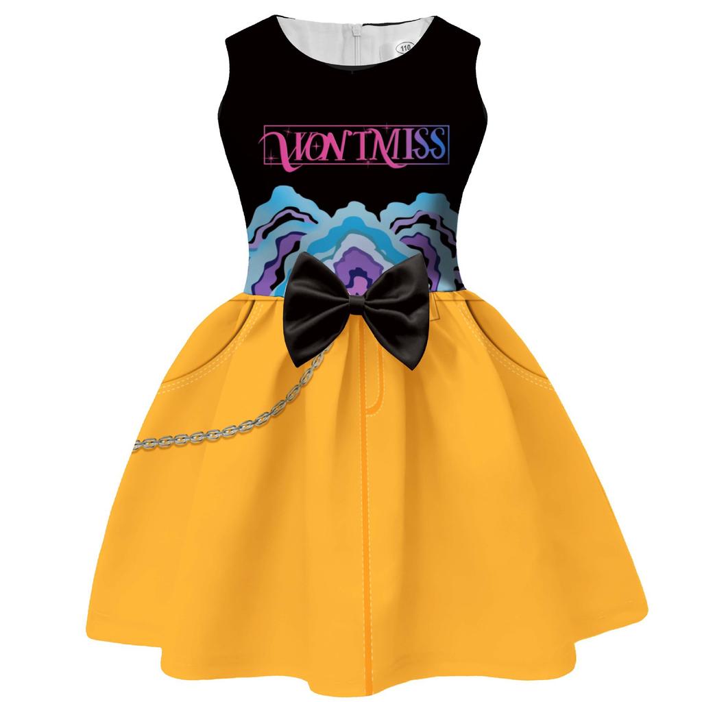 Hunter Mädchen Gruppenprint Mädchenkleid Mädchen Schleifenkleid