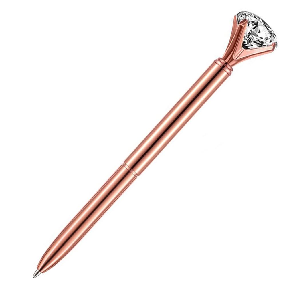 1 stück Kugelschreiber Schule Bürobedarf Hochzeit Schreibwaren Kristall Diamant Metall Rose Gold Luxus Spinning