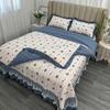 Class A Maternal Infant Grade Bed Cover 4-Pcs Set Of Thickened Padded Sheets 3-Pcs Set Of Small Bamboo Cotton Jacquard Quilt Cover Autumn  Winter