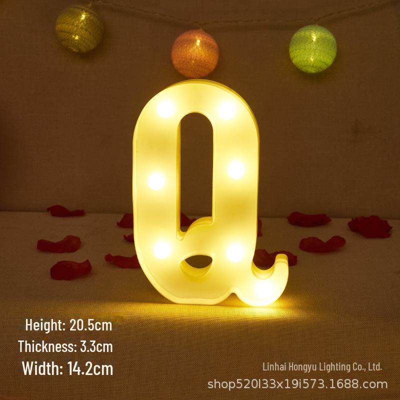 26 English Letter Night Lamp for Wedding Proposal or Decor