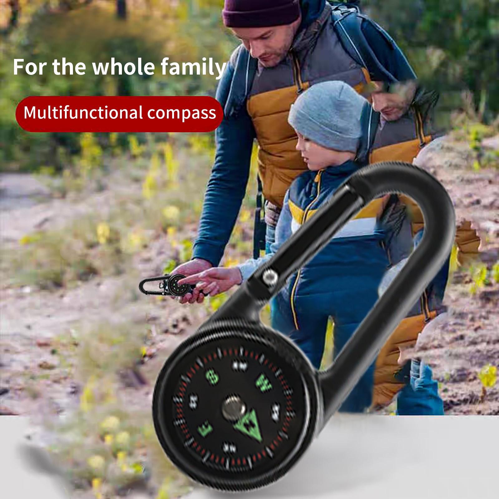 

(проектор)Брелок для кемпинга Карабин Компас Инструменты 1шт Мини На открытом воздухе one size чёрный