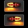 Rear Bicycle Light Solar Powered USB Charging Bike Tail Light with Remote Control for Night Riding Black