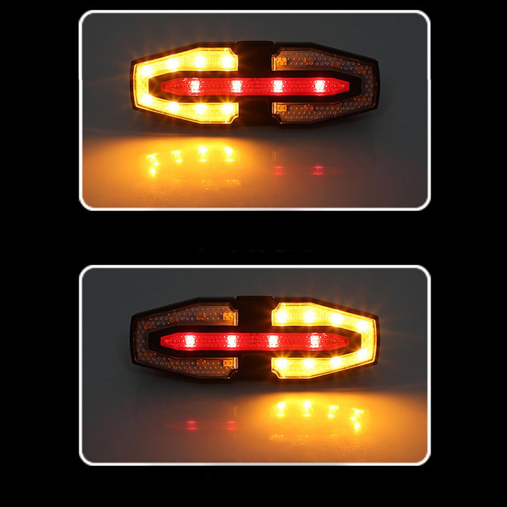 Rear Bicycle Light Solar Powered USB Charging Bike Tail Light with Remote Control for Night Riding Black