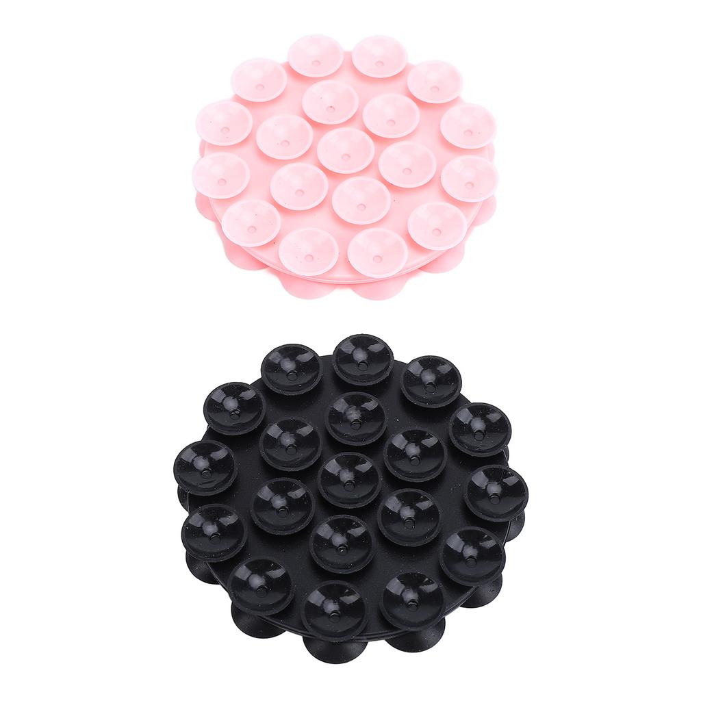 2pcs Round Silicone Multifunctional Suction Cups Cell Phone Holder Nail Art Tool Suction Cups for Home Car Office