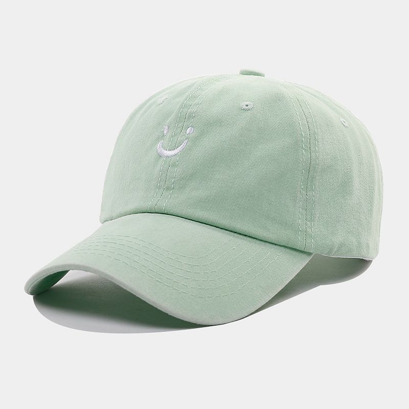 Emoji Face Washable Cotton Baseball Cap With Sun Protection For Casual Men Women