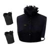 Fashion Detachable Ruffle V Neck Sweater Collar Insert Half Shirt Includes 2 Wrist Cuffs Fake Sleeves Set for Women