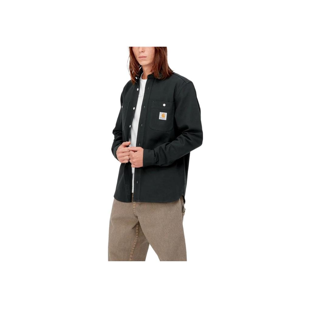 Carhartt WIP Solid Color Logo Print Single-Breasted Long Sleeve Shirt Men shirts I029827-0WE-01