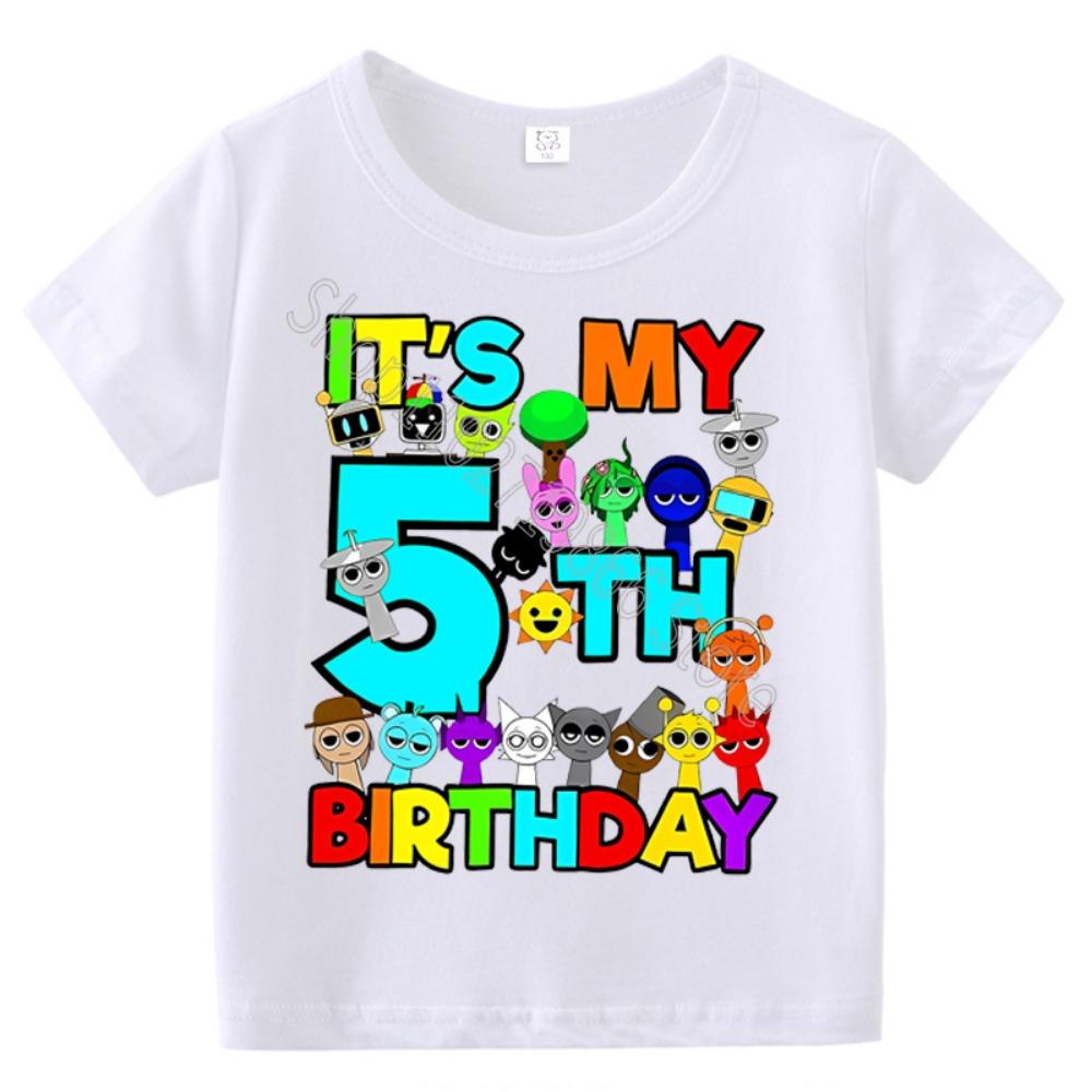 Sommer Kurzarm Sprunki Incredibox Aufdruck Kinder T-Shirts Kinderkleidung Jungen Mädchen T-Shirts Tops Geburtstagsfeier Geschenke