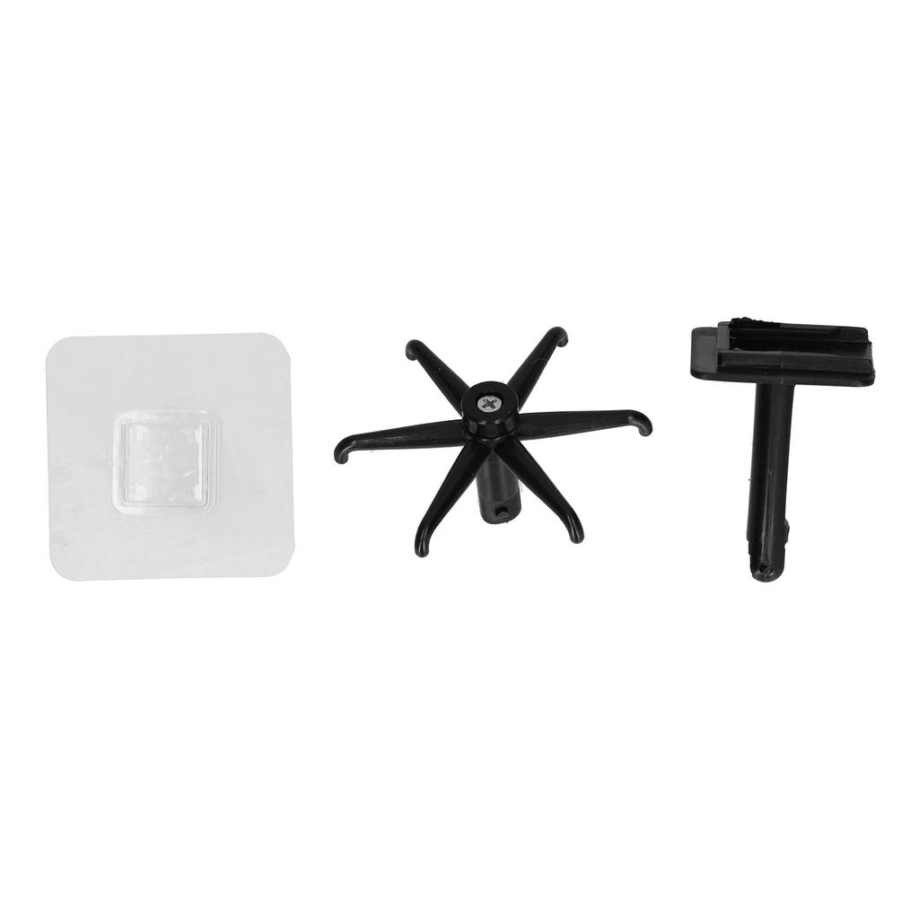 No Punch Unique Shape Hook Rotatable Storage Holder Wall Hanger for Home Bathroom(White )