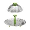 Folding Design Folding Food Steamer Stainless Steel Mesh Steamer Rack  Cooking Cookware