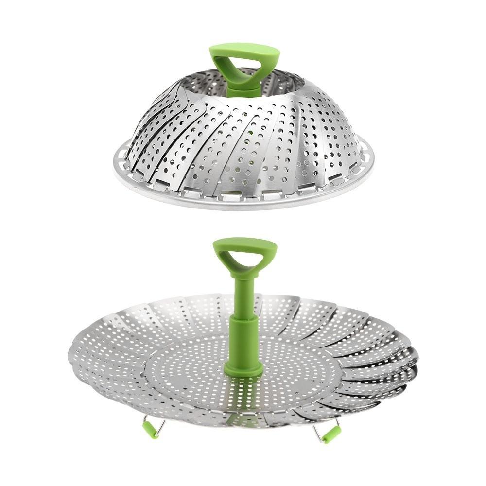 Folding Design Folding Food Steamer Stainless Steel Mesh Steamer Rack  Cooking Cookware