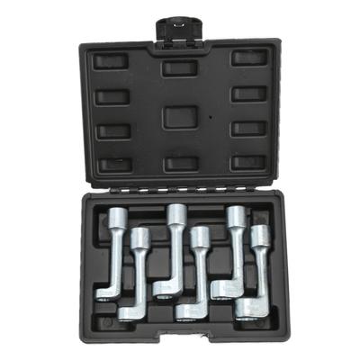 Set di 6 chiavi a bussola per tubi di iniezione di tipo L in acciaio al cromo vanadio