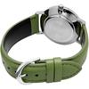 Casio Men S Quartz Watch Silver   Green Leather Band Mtp Vt01l 3b