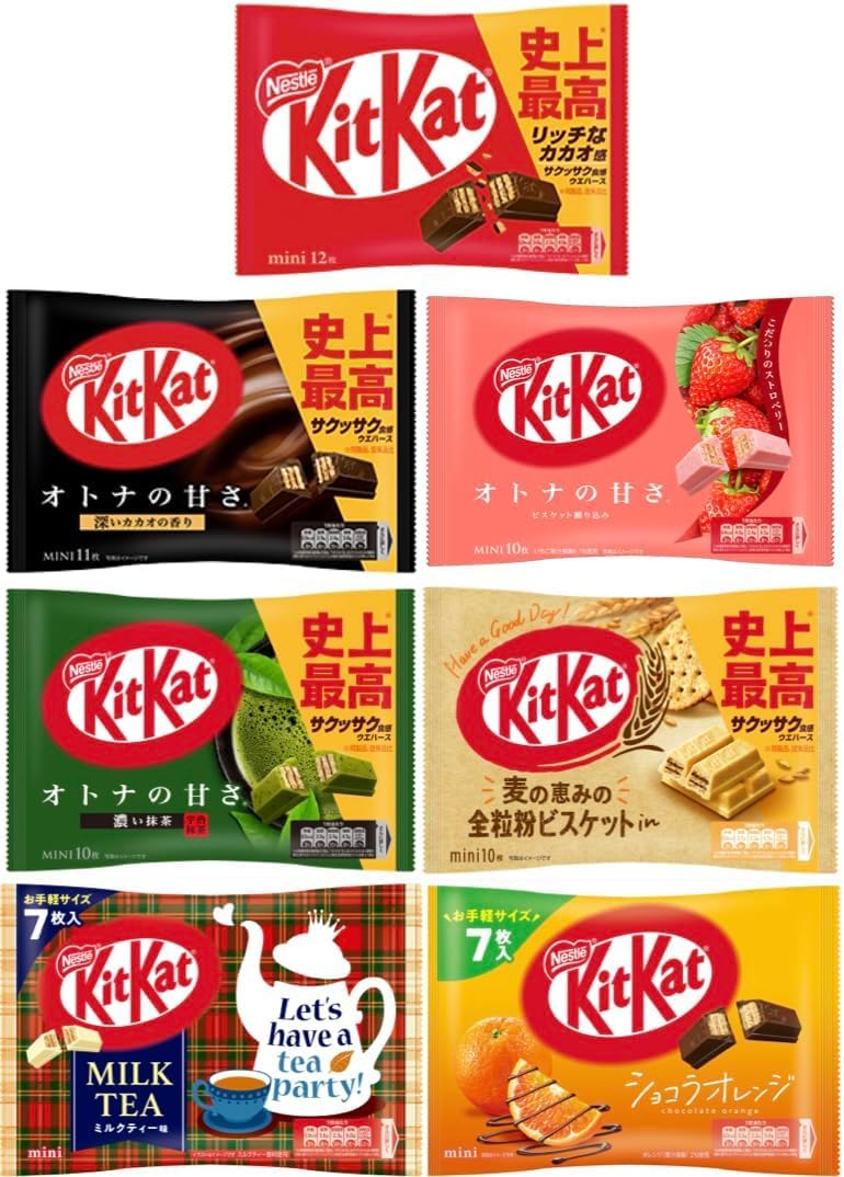 

Ассортимент из 7 видов KitKat Sweetness Sweetness Rich Wheat Biscuit Tea Orange Birthday Parties [Оптовая закупка] Mini/Adult Sweetness/Adult