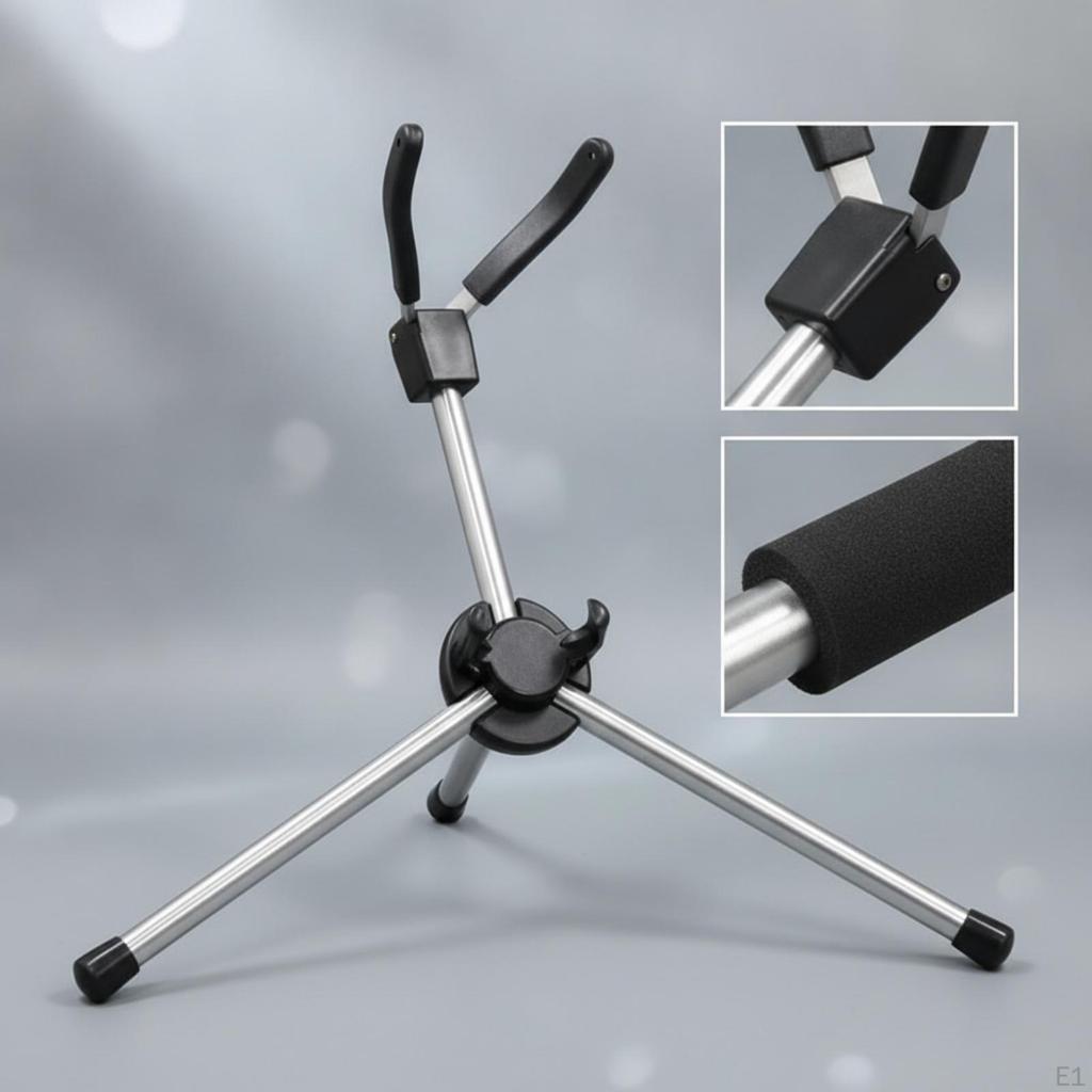 Portable Saxophone Stand | Adjustable Upper Cradle, Padded touch Points, Sax with Storage Bag,