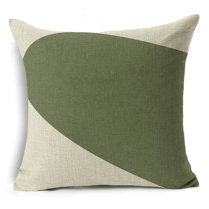 Green Pattern Decorative Cushion Cover Floral Pillow Cover for Car Sofa Decorative Pillow Cover Home Pillow